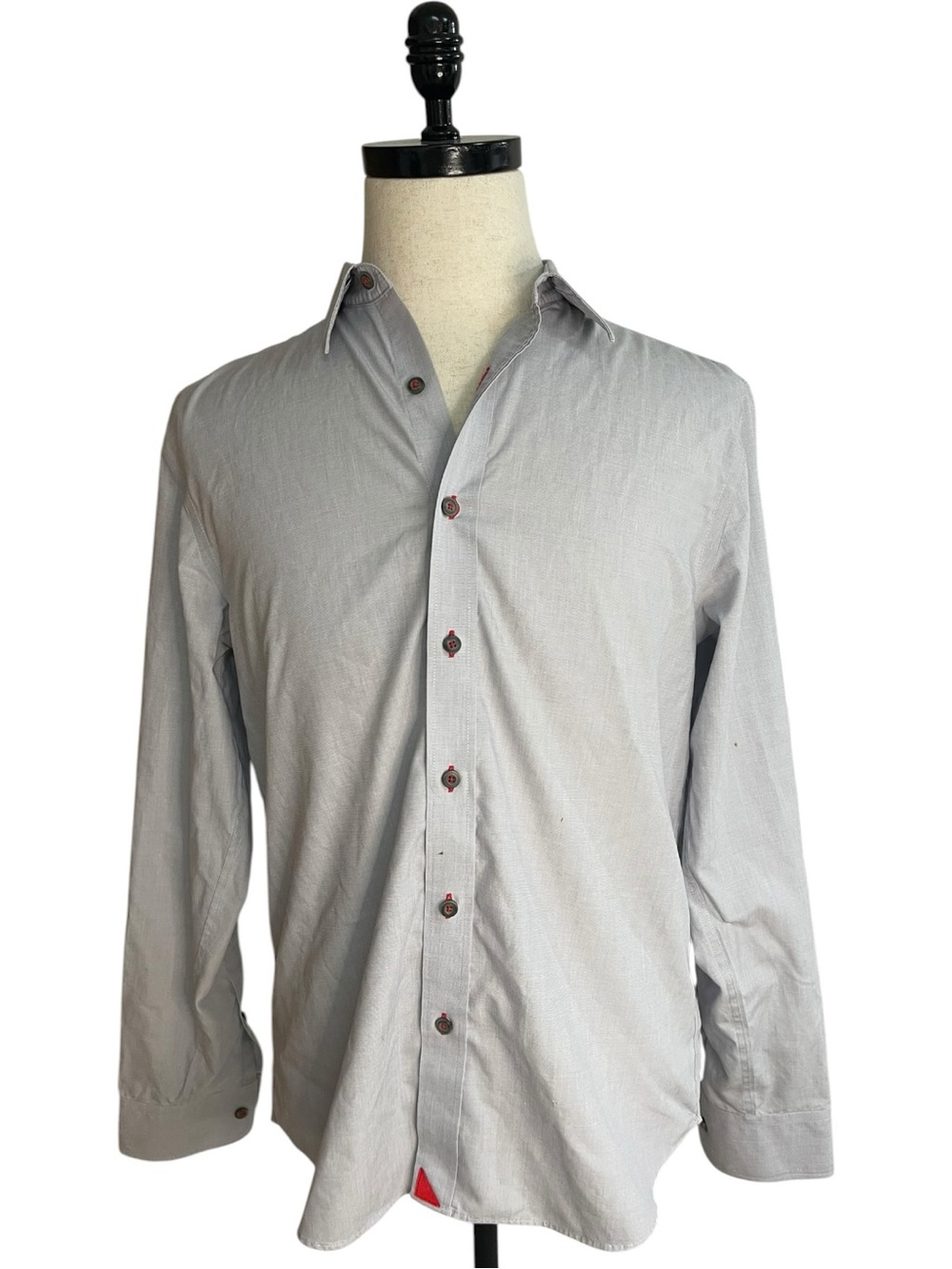 UNTUCKit Rubican Wrinkle Free Slim Fit Button Down Shirt Light Gray
